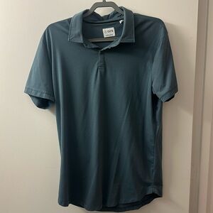 Cuts Men’s Curved AO Polo Shirt, Iron Blue, XL